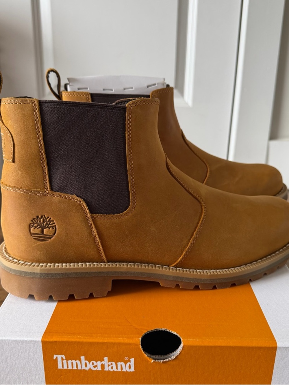 Timberland Redwood Falls Mid Chelsea Boot Wheat Men’s Size 10.5 M - Picture 6 of 13